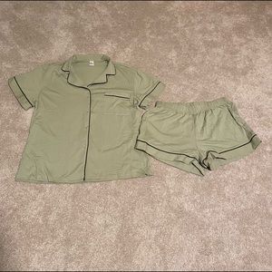 Green Short sleeve Pajama Set